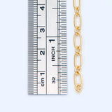 18K Plated Brass Oval Chain for Jewelry Making DIY Supplies (#LK-345)