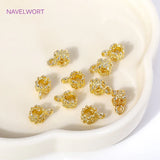 18K Plated Brass Spacer Beads Pendant Charms Metal Bail Beads for DIY Jewelry