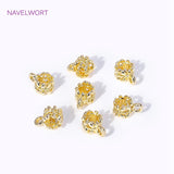 18K Plated Brass Spacer Beads Pendant Charms Metal Bail Beads for DIY Jewelry