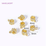 18K Plated Brass Spacer Beads Pendant Charms Metal Bail Beads for DIY Jewelry
