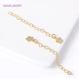 18K Plated Brass Extension Chains for DIY Jewelry Making