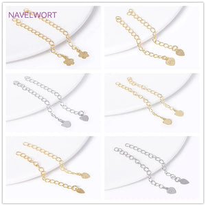 18K Plated Brass Extension Chains for DIY Jewelry Making