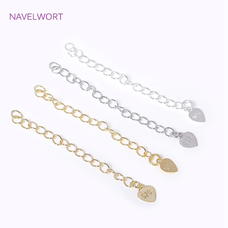 18K Plated Brass Extension Chains for DIY Jewelry Making