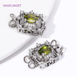 18K Plated Brass Zircon Clasp for DIY Jewelry Making