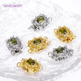 18K Plated Brass Zircon Clasp for DIY Jewelry Making