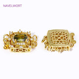 18K Plated Brass Zircon Clasp for DIY Jewelry Making