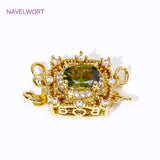 18K Plated Brass Zircon Clasp for DIY Jewelry Making
