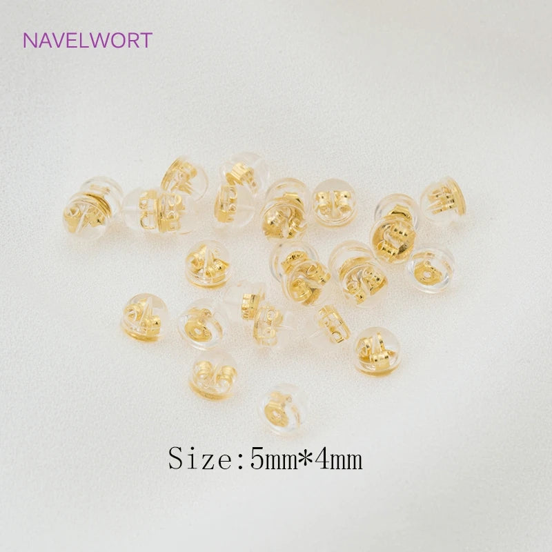 18K Plated Bullet Ear Plugs Stopper for DIY Earring Making