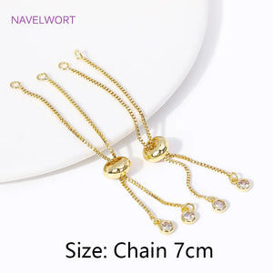 18K Plated Chain Extender with Silicone Beads for Jewelry Making