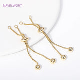 18K Plated Chain Extender with Silicone Beads for Jewelry Making