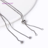 18K Plated Chain Extender with Silicone Beads for Jewelry Making