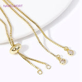 18K Plated Chain Extender with Silicone Beads for Jewelry Making