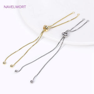 18K Plated Chain Extender with Silicone Beads for Jewelry Making