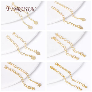 18K Chain Extender w/ Brass Metal Connectors DIY Necklace Bracelet Making
