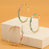 18K Plated Coffee Bean Enamel Cuff Bracelet