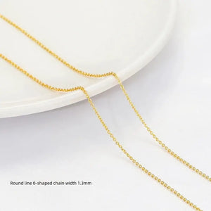 18K Plated Copper Bag Chain Semi-finished DIY Necklace Materials