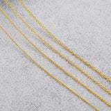 18K Plated Copper Bag Chain Semi-finished DIY Necklace Materials