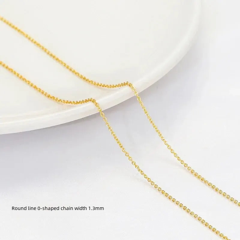 18K Plated Copper Bag Chain Semi-finished DIY Necklace Materials