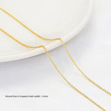 18K Plated Copper Bag Chain Semi-finished DIY Necklace Materials
