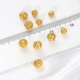 18K Plated Copper Hollow Bead DIY Necklace String Jewelry Separator