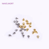 18K Plated Crimp Bracelet Stopper Beads, DIY Jewelry Supplies