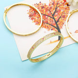 18K Plated Crystal Bracelet Evil Eye Bangle Lucky Jewelry