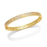 18K Plated Crystal Bracelet Evil Eye Bangle Lucky Jewelry