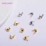 18K Plated Double Cup Bead Tip for DIY Jewelry Making