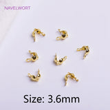 18K Plated Double Cup Bead Tip for DIY Jewelry Making