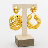 18K Drop Earrings for Women Hoop Earring Dubai Earrings for Party Bridal