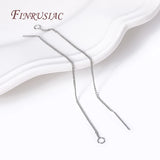 18K Plated Ear Thread with Open Ring, 85mm Long Tassel Earwire