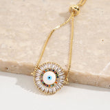 Evil Eye Charms Bracelet CZ Eye Girls Boho Party Jewelry