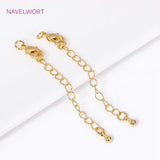 18K Plated Extension Chain With Lobster Clasps End for Jewelry Making