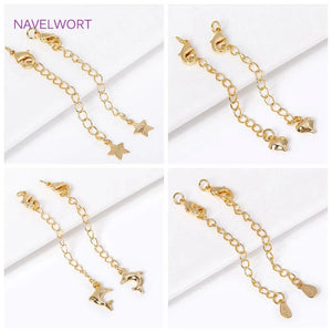 18K Plated Extension Chain With Lobster Clasps End for Jewelry Making