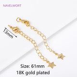 18K Plated Extension Chain With Lobster Clasps End for Jewelry Making