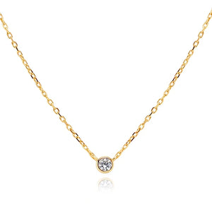 18k Plated Flower Moon Pearl Pendant Necklace for Woman