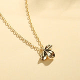 18k Plated Flower Moon Pearl Pendant Necklace for Woman