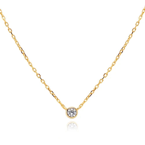 18k Plated Flower Moon Pearl Pendant Necklace for Woman