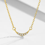 18k Plated Flower Moon Pearl Pendant Necklace for Woman
