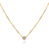 18k Plated Flower Moon Pearl Pendant Necklace for Woman