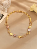 18K Pearl Necklace Chain For Women Wedding Engagement Gift