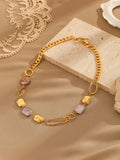 18K Pearl Necklace Chain For Women Wedding Engagement Gift