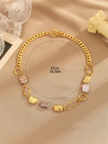 18K Pearl Necklace Chain For Women Wedding Engagement Gift