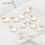 Heart/Bear Charms, Shell Hamsa Pendant, Jewelry Making Supplies