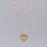 Heart-shaped Shell Starry Necklace 18K Plated for Women