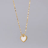 18K Plated Heart Shell Star Necklace Women's Clavicle Chain Wedding Gift