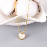 18K Plated Heart Shell Star Necklace Women's Clavicle Chain Wedding Gift