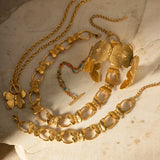 Bohemia Colorful Drip Jewelry Set Stainless Steel 18K Plated