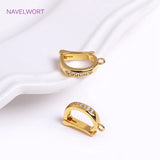 18K Plated Hinged Necklace Enhancer with Ring