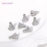18K Plated Zircon Conical Beads Caps for Jewelry Making